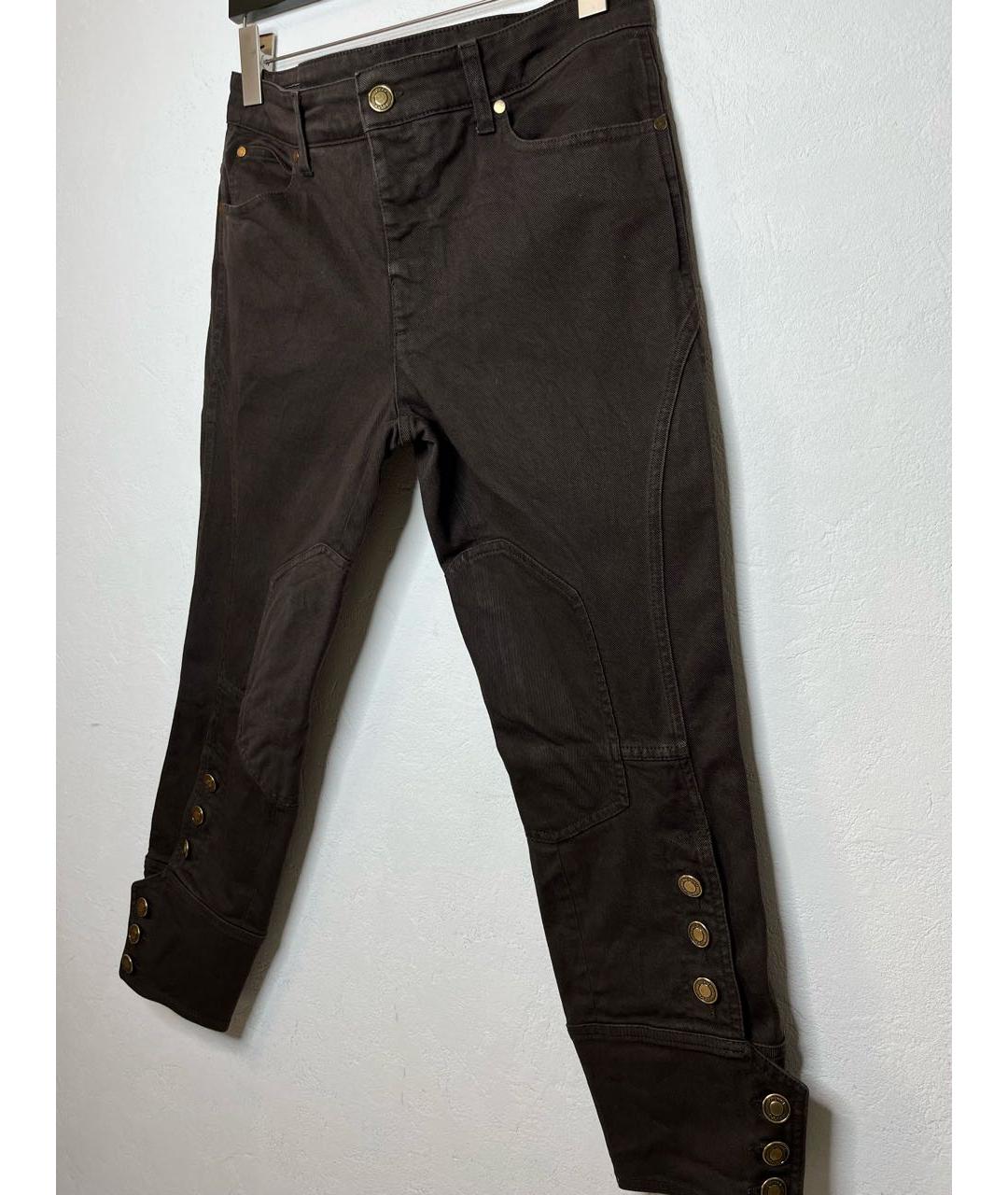 GUCCI Коричневые хлопко-эластановые джинсы слим, фото 2