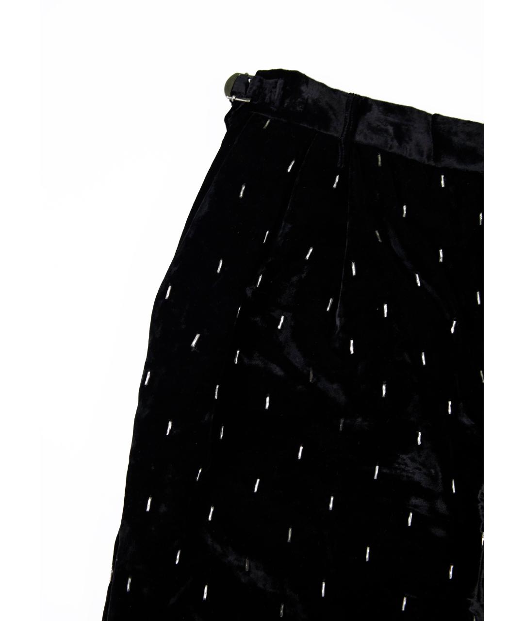 THE ATTICO Черные вискозные прямые брюки, фото 4