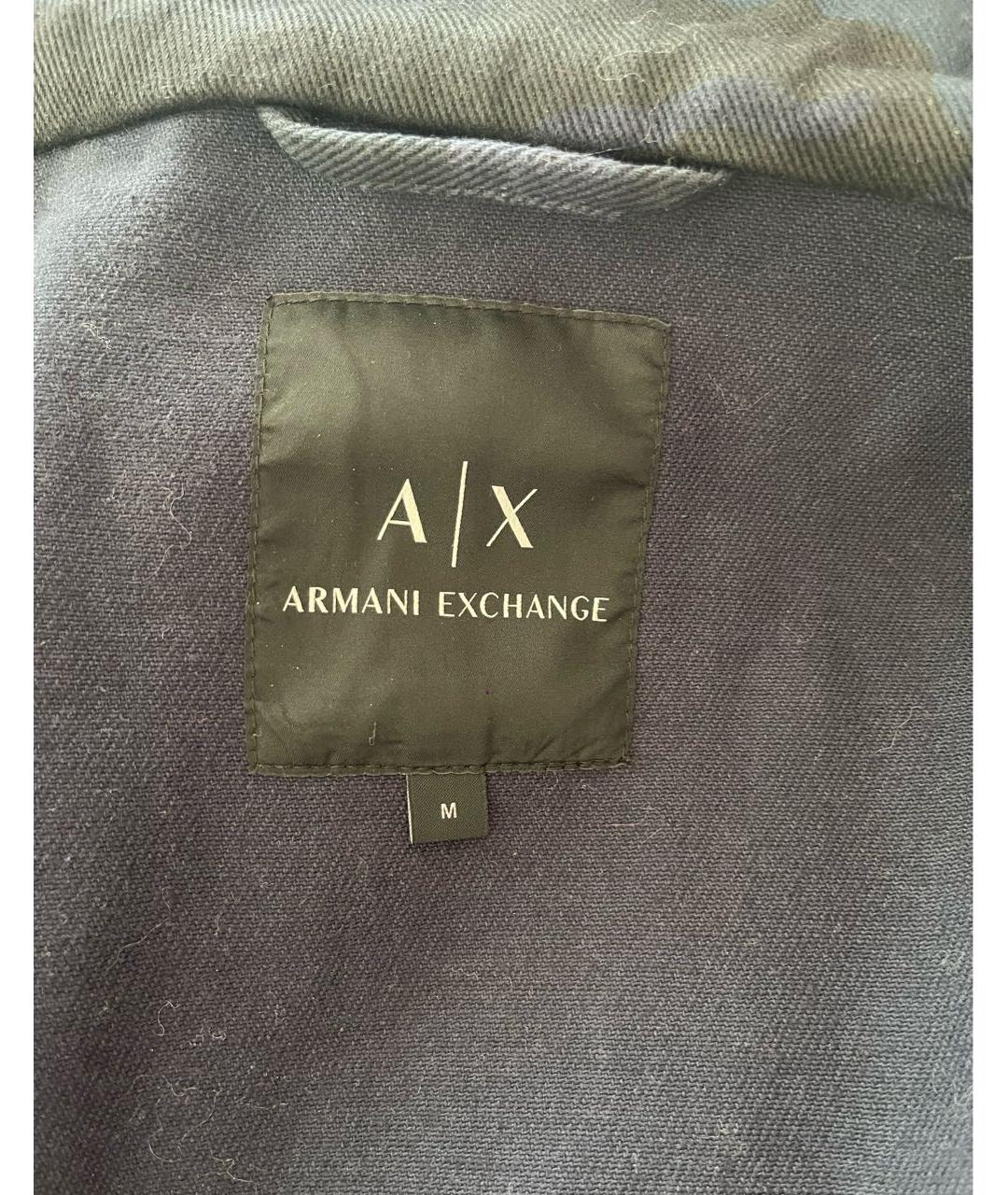 ARMANI EXCHANGE Темно-синяя деним парка, фото 3