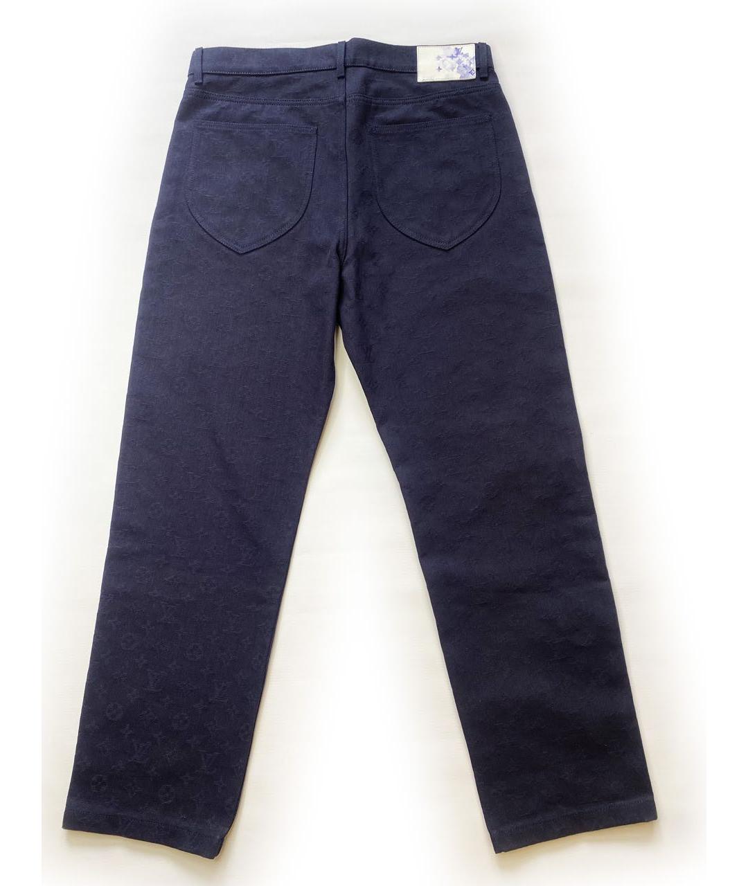 LOUIS VUITTON Темно-синие хлопковые прямые джинсы, фото 2