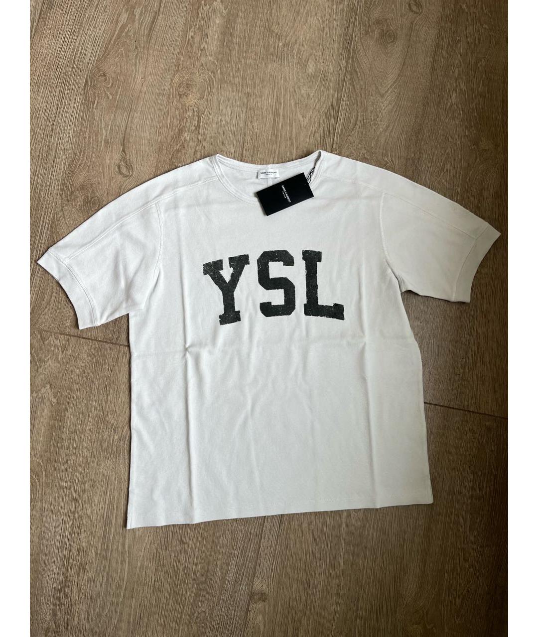 SAINT LAURENT Хлопковая футболка, фото 2