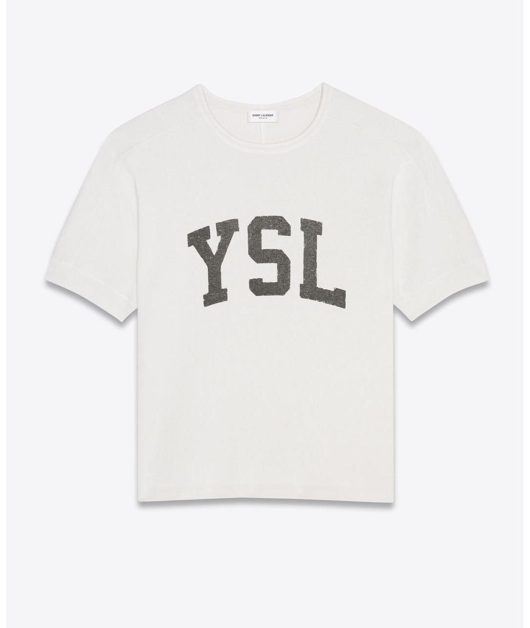 SAINT LAURENT Хлопковая футболка, фото 6