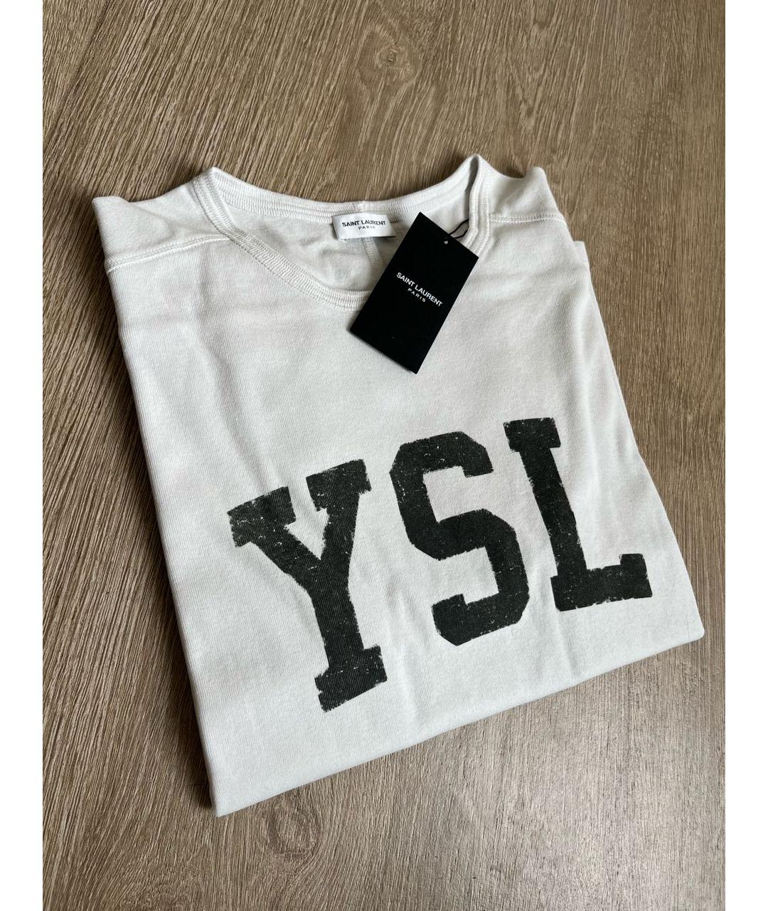 SAINT LAURENT Хлопковая футболка, фото 3