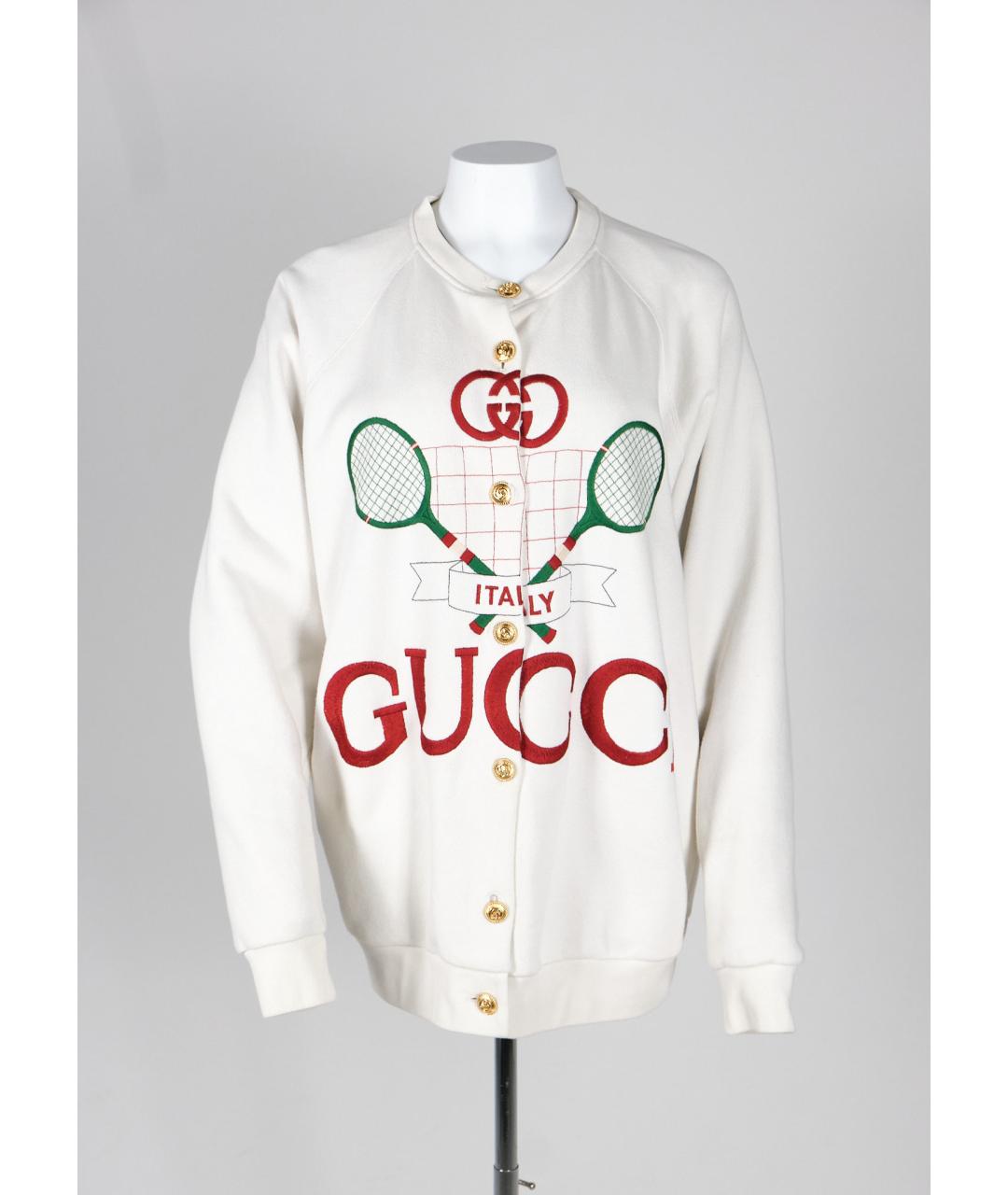 GUCCI Белая хлопковая куртка, фото 6