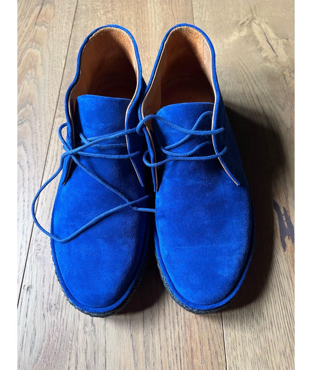 PAUL BY PAUL SMITH Синие замшевые ботинки, фото 3