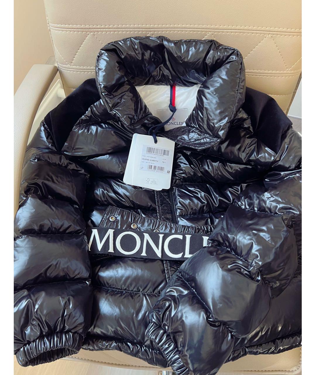 MONCLER Черный полиамидовый пуховик, фото 3
