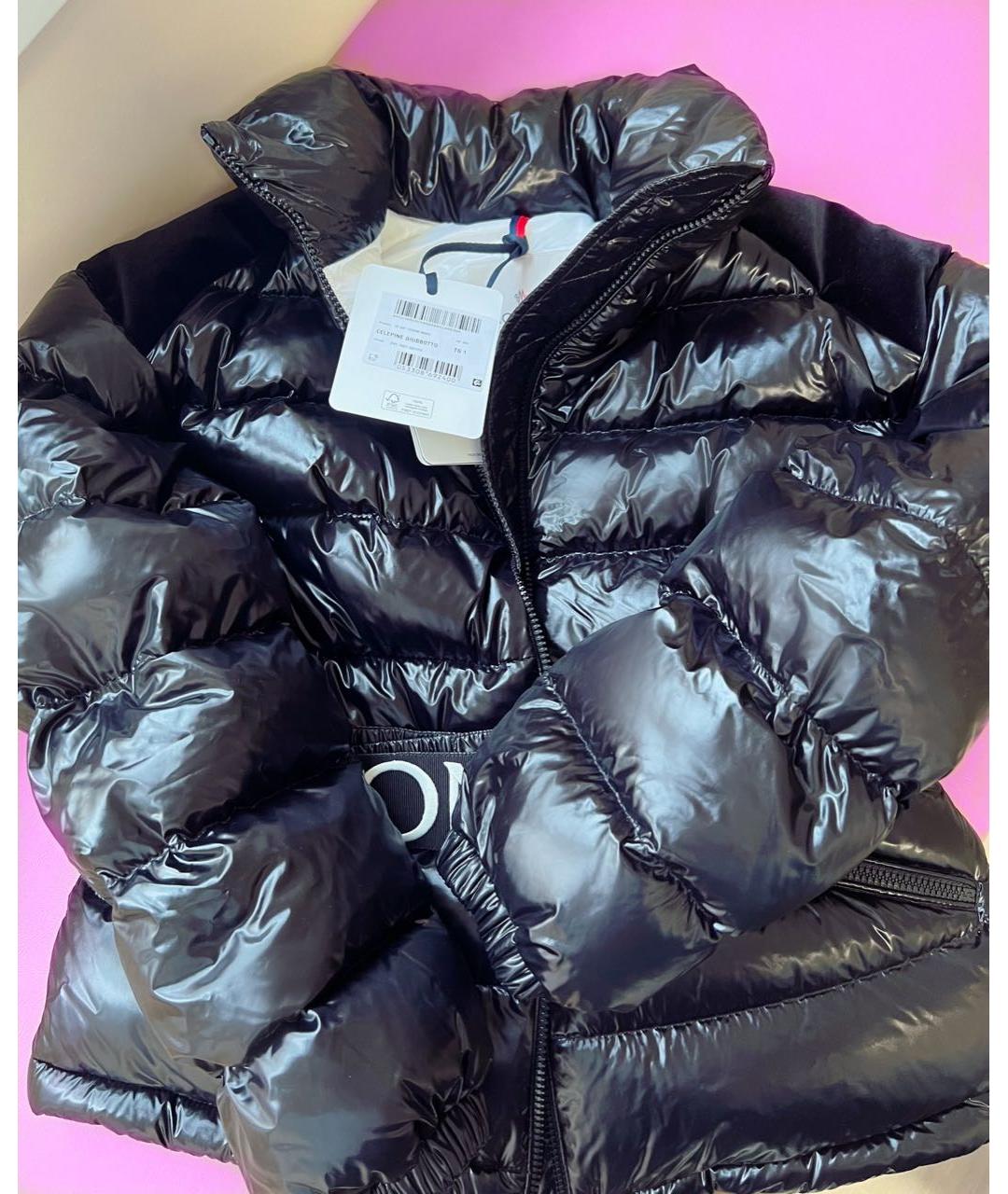 MONCLER Черный полиамидовый пуховик, фото 2