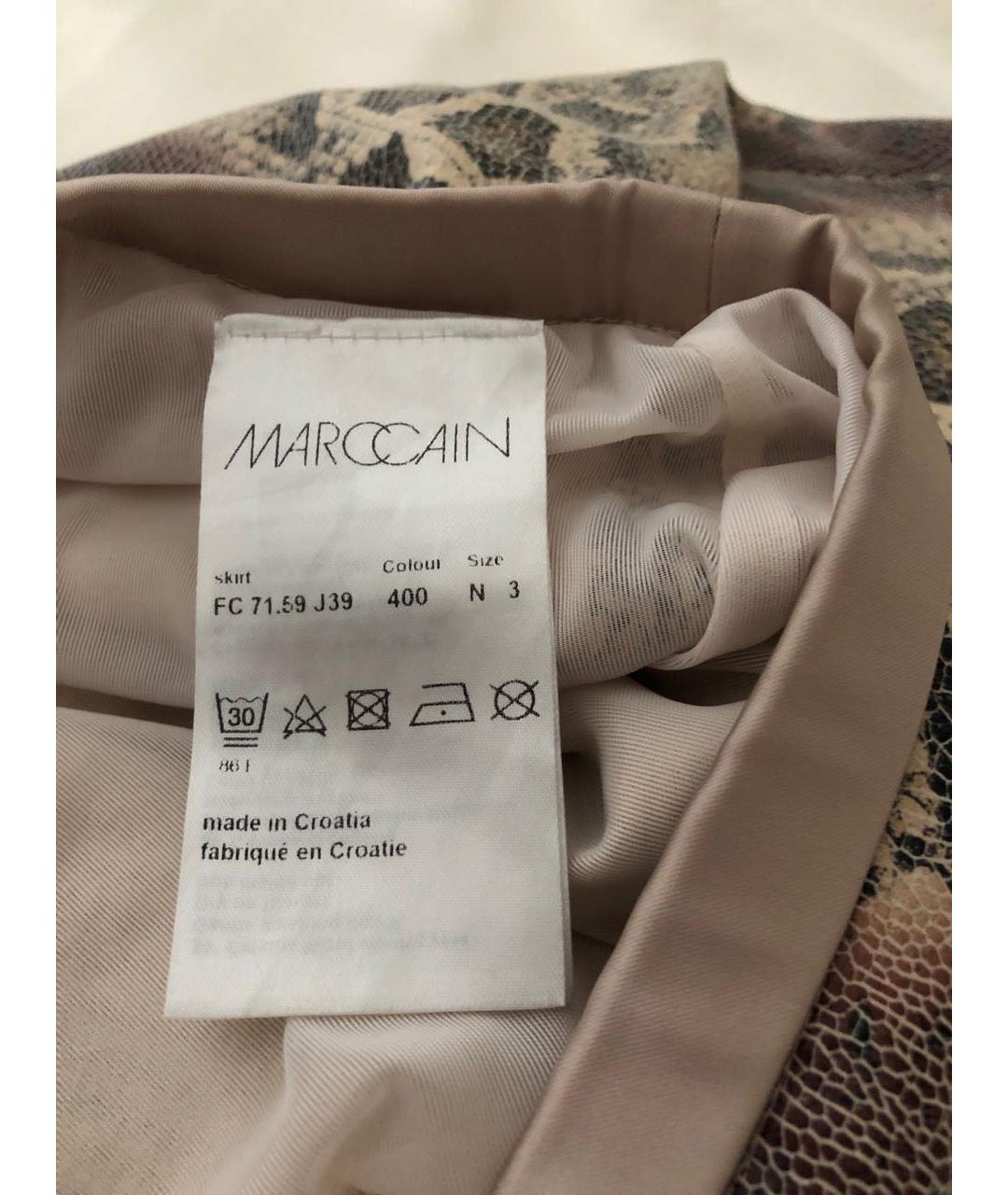 MARC CAIN Мульти полиуретановая юбка мини, фото 8