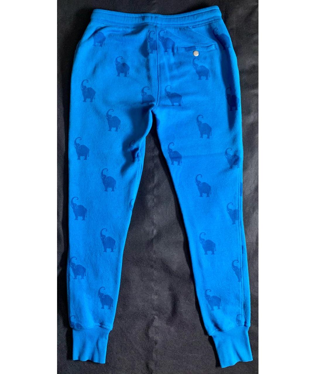 ZOE KARSSEN Синие хлопко-эластановые брюки узкие, фото 8