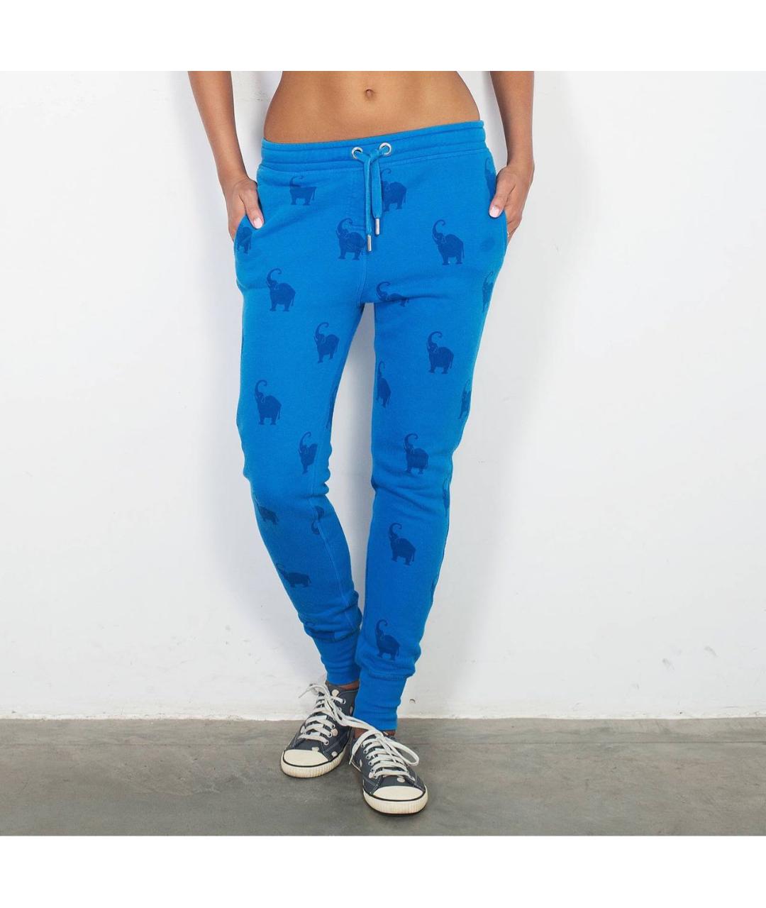 ZOE KARSSEN Синие хлопко-эластановые брюки узкие, фото 2