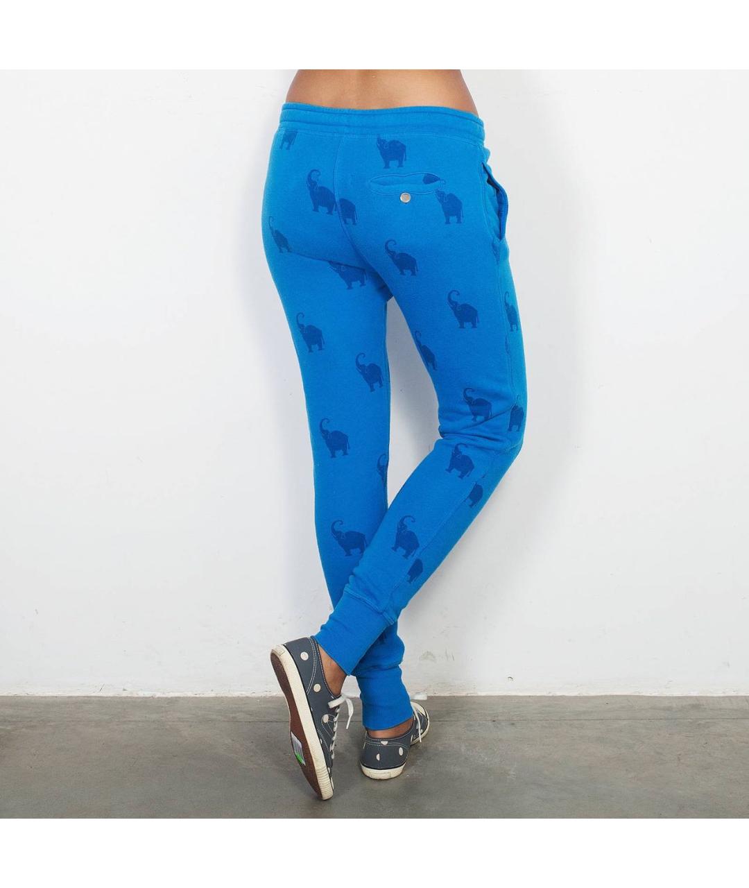 ZOE KARSSEN Синие хлопко-эластановые брюки узкие, фото 3