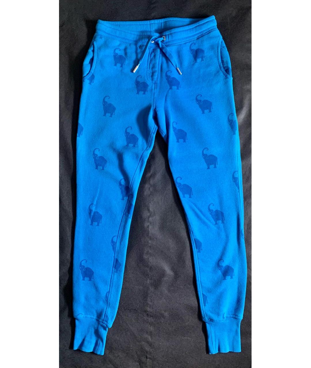 ZOE KARSSEN Синие хлопко-эластановые брюки узкие, фото 6