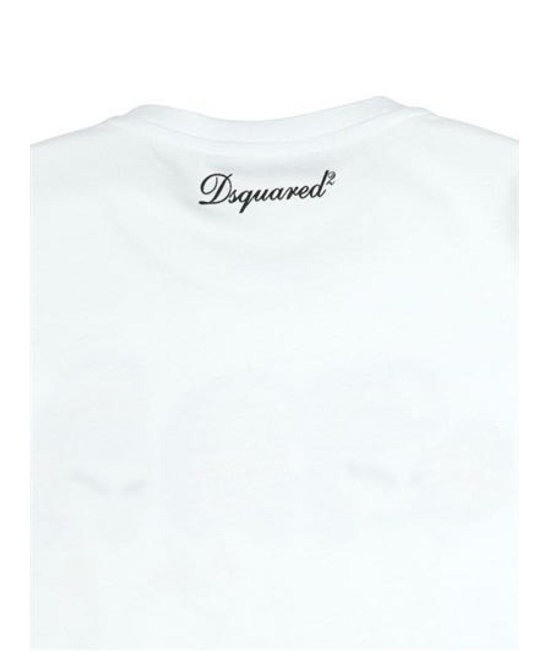 DSQUARED2 Белая хлопковая футболка, фото 4