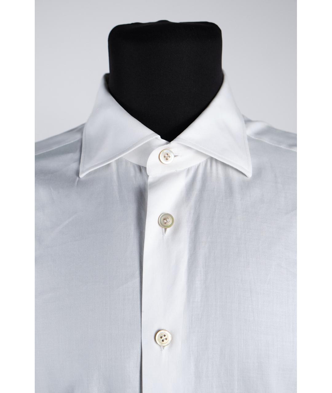 KITON Белая хлопковая классическая рубашка, фото 6