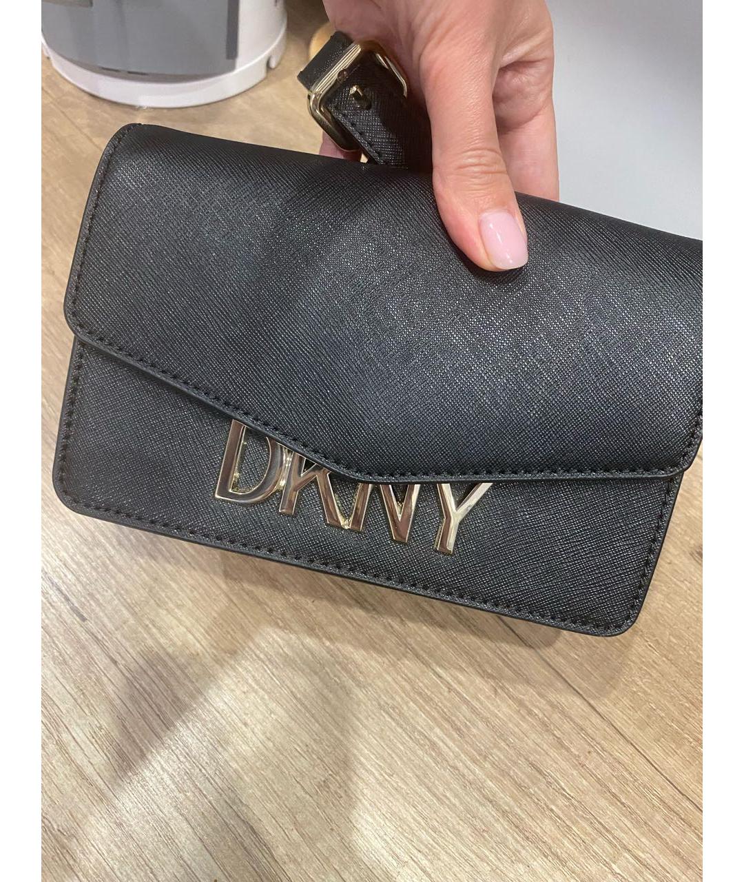 DKNY Черная поясная сумка из искусственной кожи, фото 2