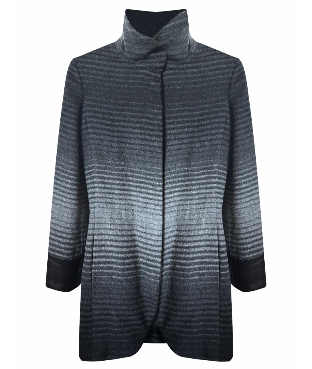 EMPORIO ARMANI Антрацитовое шерстяное пальто, фото 1