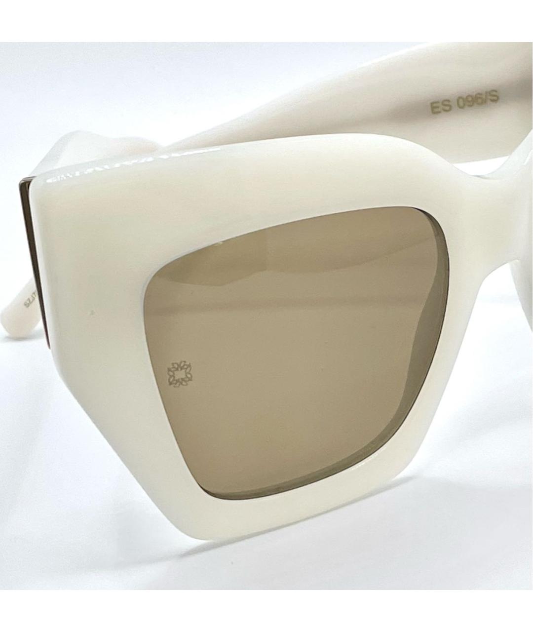 ELIE SAAB Белые пластиковые солнцезащитные очки, фото 6