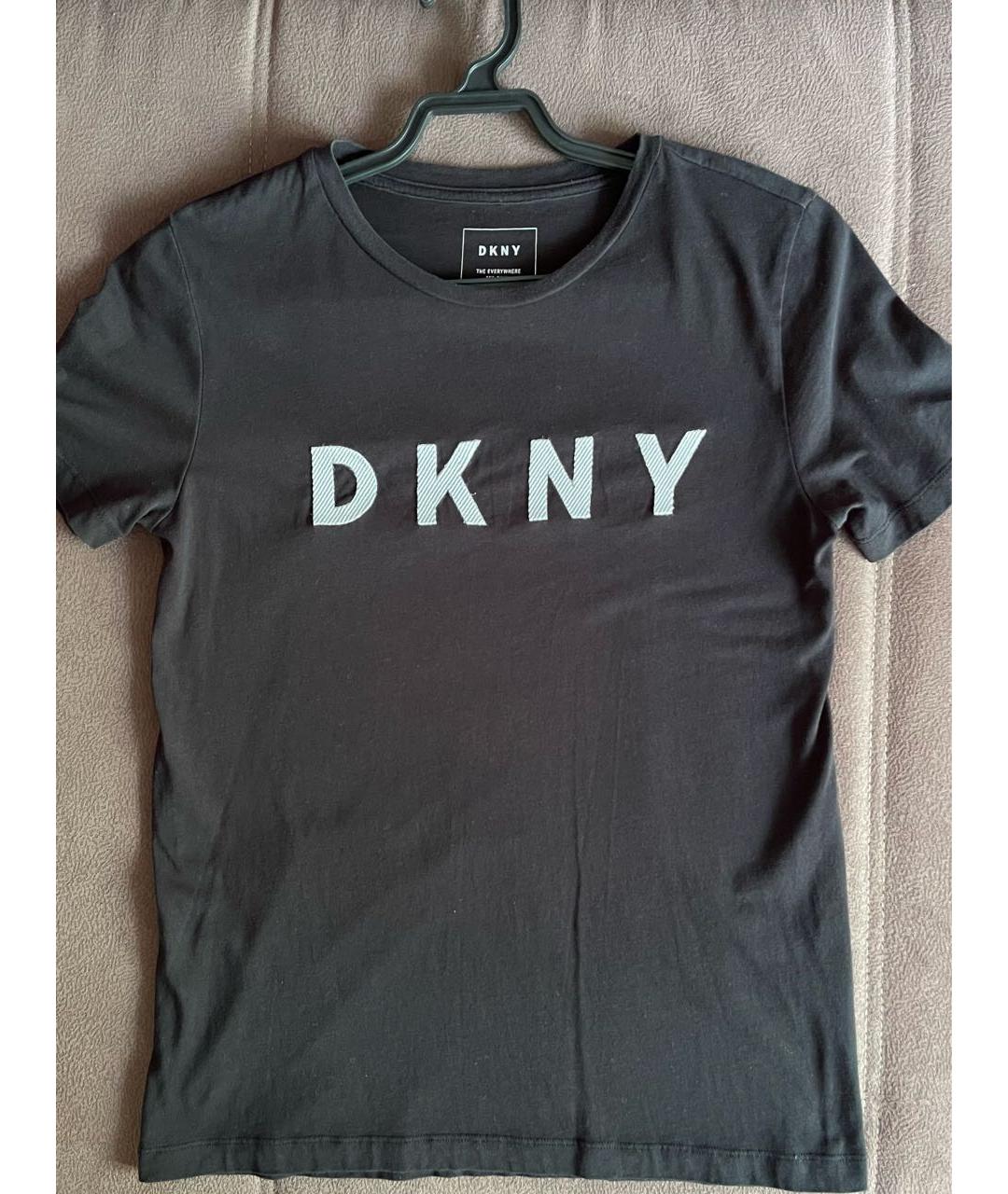 DKNY Черная хлопковая футболка, фото 3