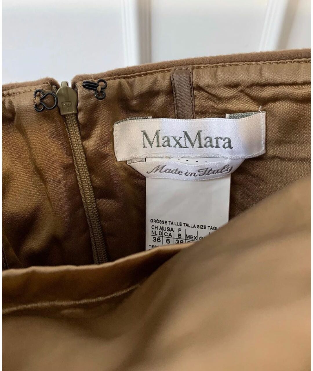 MAX MARA Коричневое шерстяное повседневное платье, фото 4
