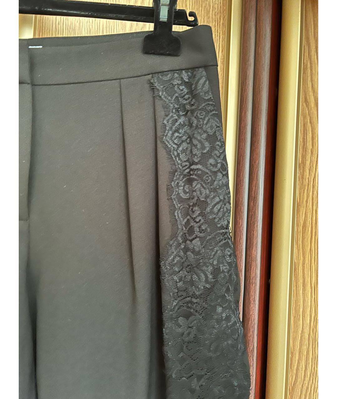 BLUMARINE Черные полиэстеровые брюки узкие, фото 4