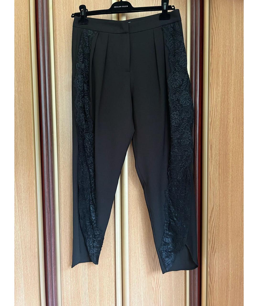 BLUMARINE Черные полиэстеровые брюки узкие, фото 7