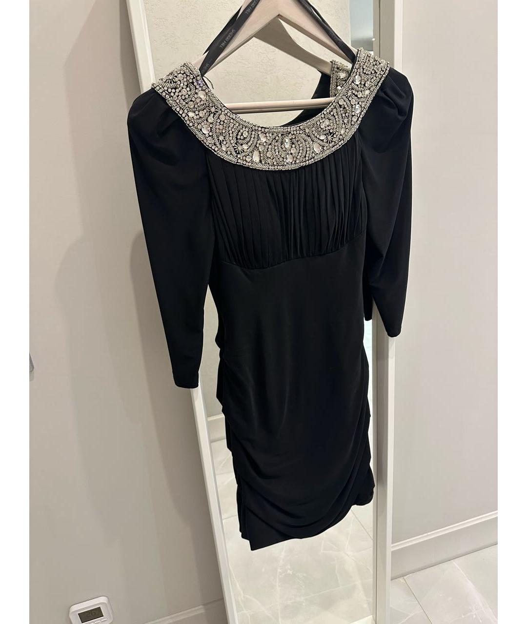 SHERRI HILL Черное полиэстеровое коктейльное платье, фото 9