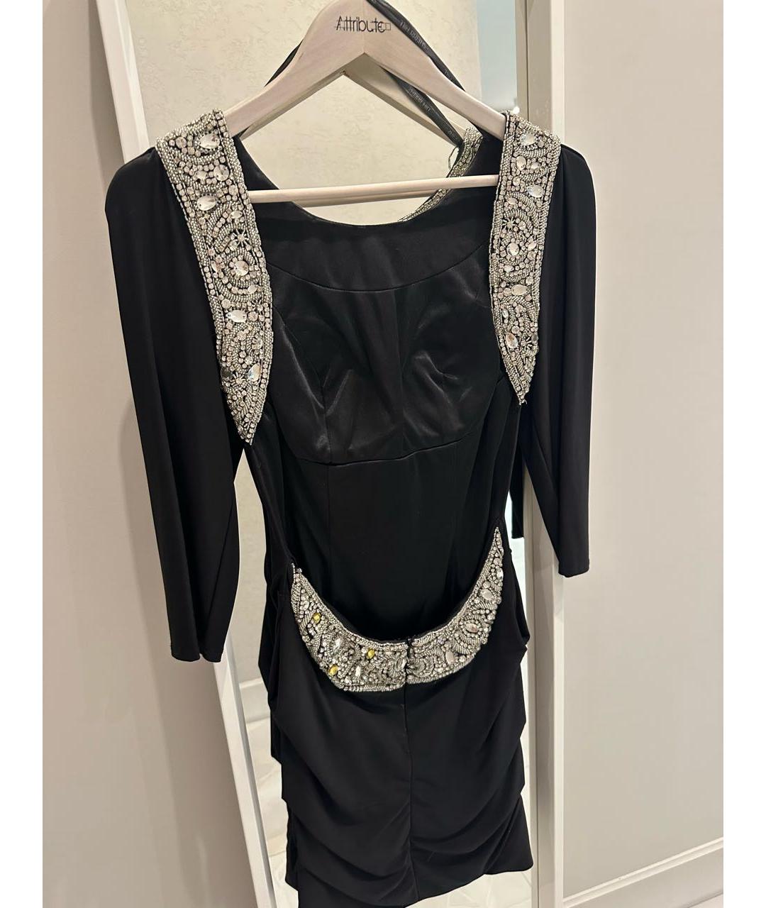 SHERRI HILL Черное полиэстеровое коктейльное платье, фото 2