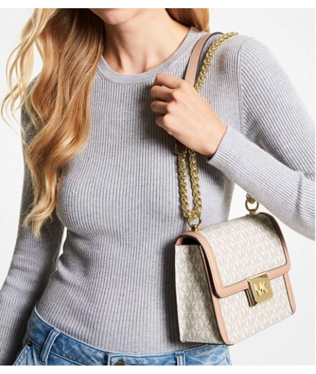 MICHAEL KORS Бордовая сумка через плечо из искусственной кожи, фото 7