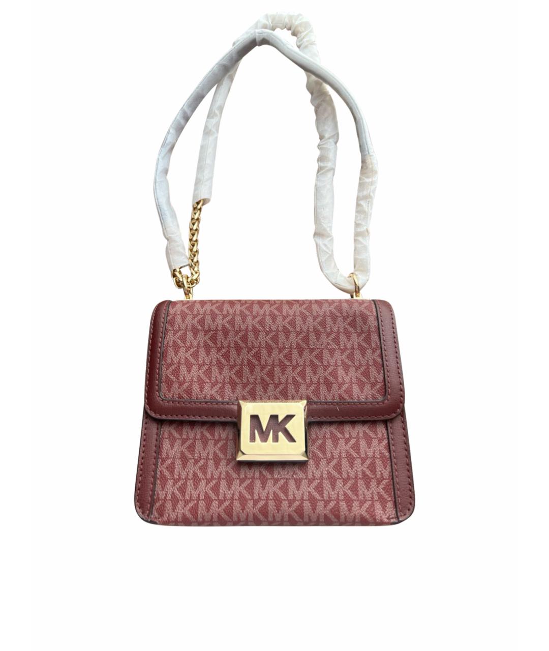 MICHAEL KORS Бордовая сумка через плечо из искусственной кожи, фото 1