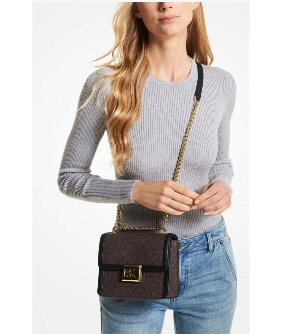 MICHAEL KORS Бордовая сумка через плечо из искусственной кожи, фото 8