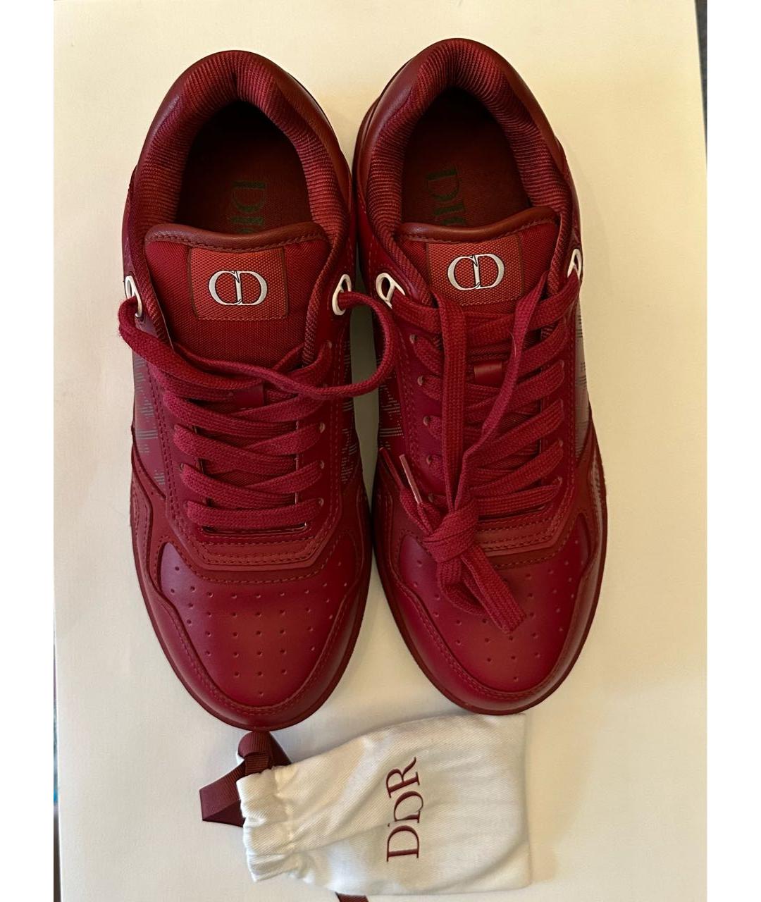CHRISTIAN DIOR Красные кожаные кеды, фото 5