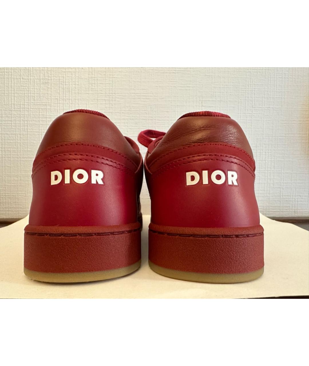 CHRISTIAN DIOR Красные кожаные кеды, фото 4
