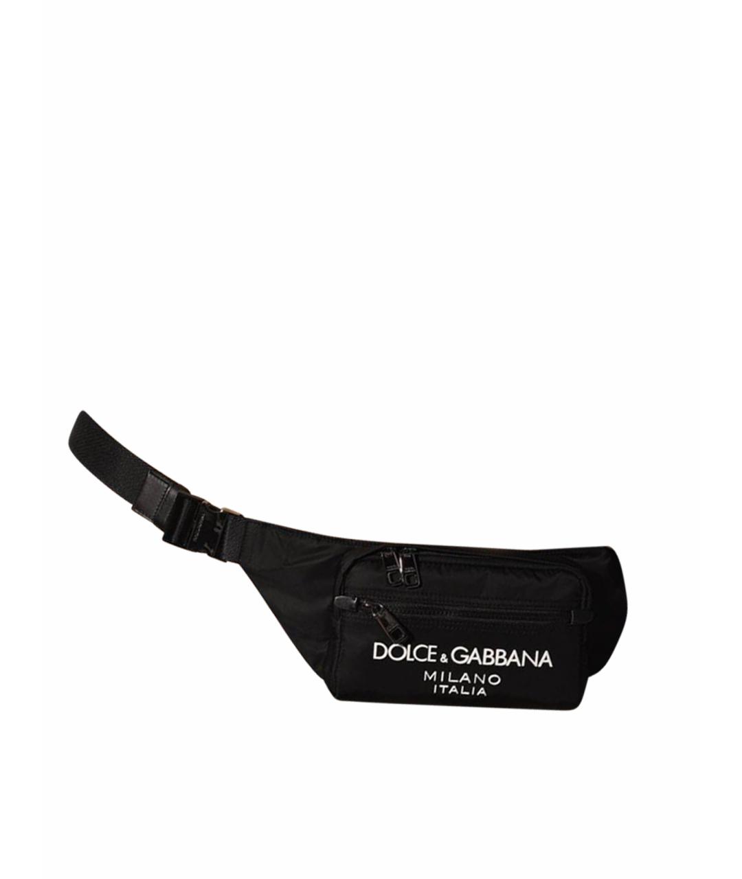 DOLCE&GABBANA Черная поясная сумка, фото 1