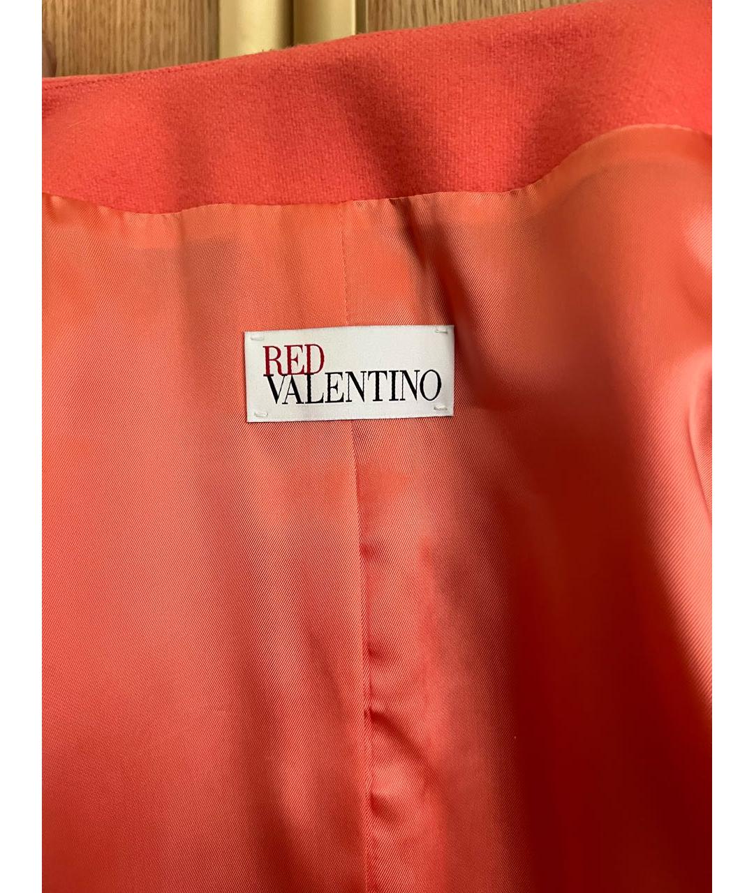 RED VALENTINO Коралловое шерстяное пальто, фото 3