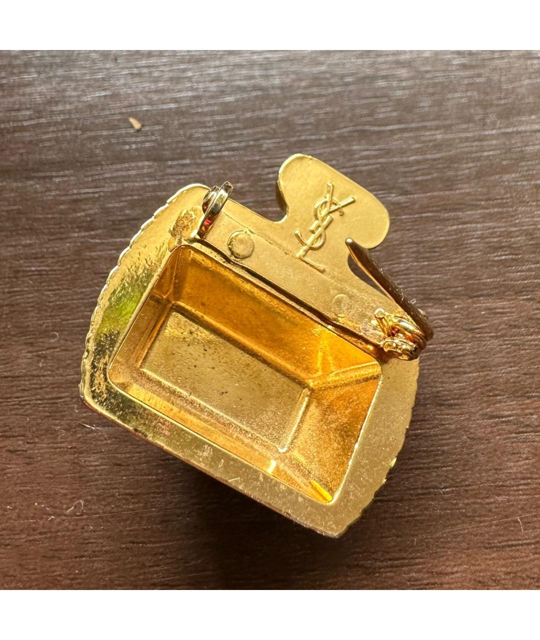 YVES SAINT LAURENT VINTAGE Золотая металлическая булавка / брошь, фото 4