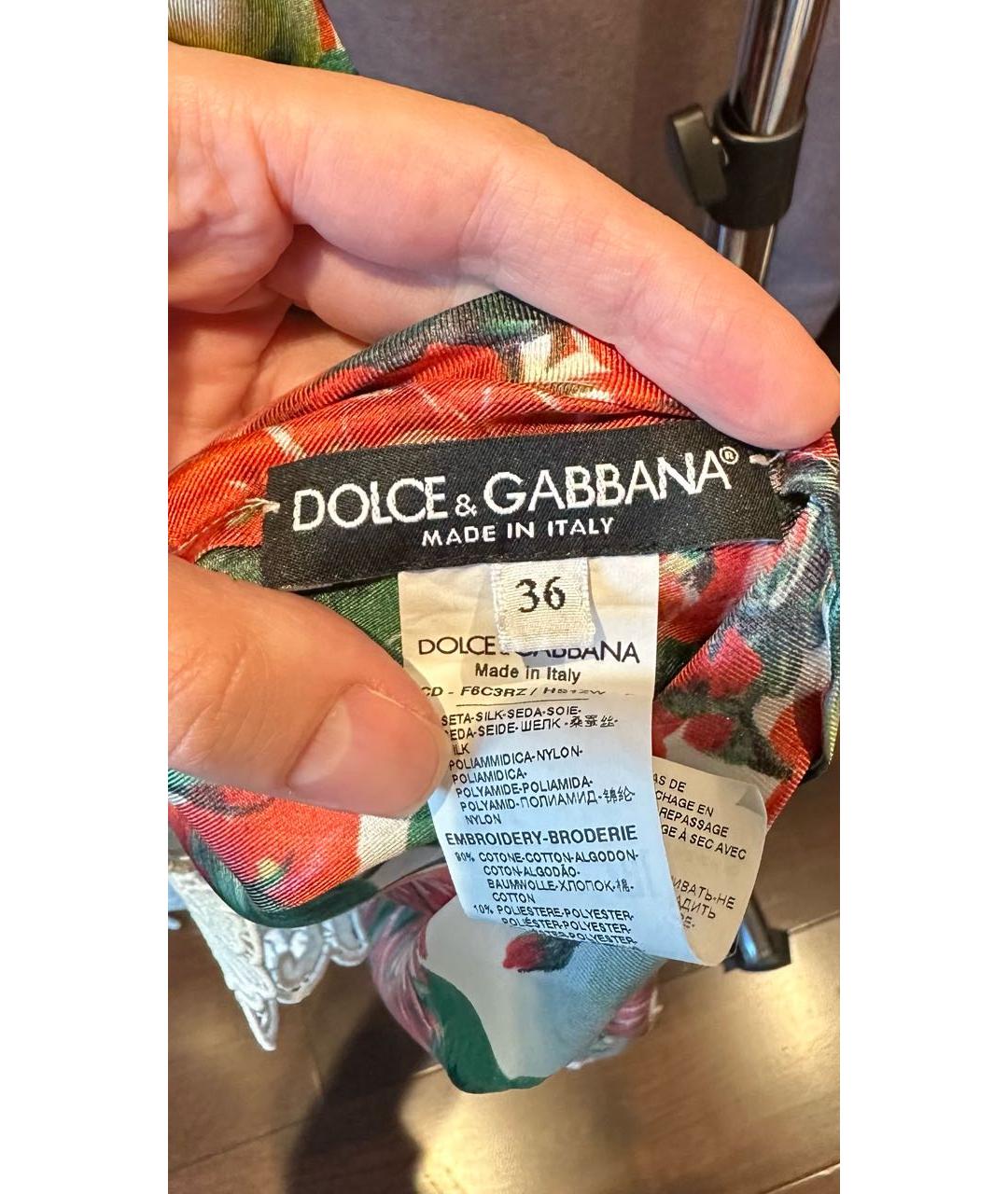 DOLCE&GABBANA Красное шелковое платье, фото 5