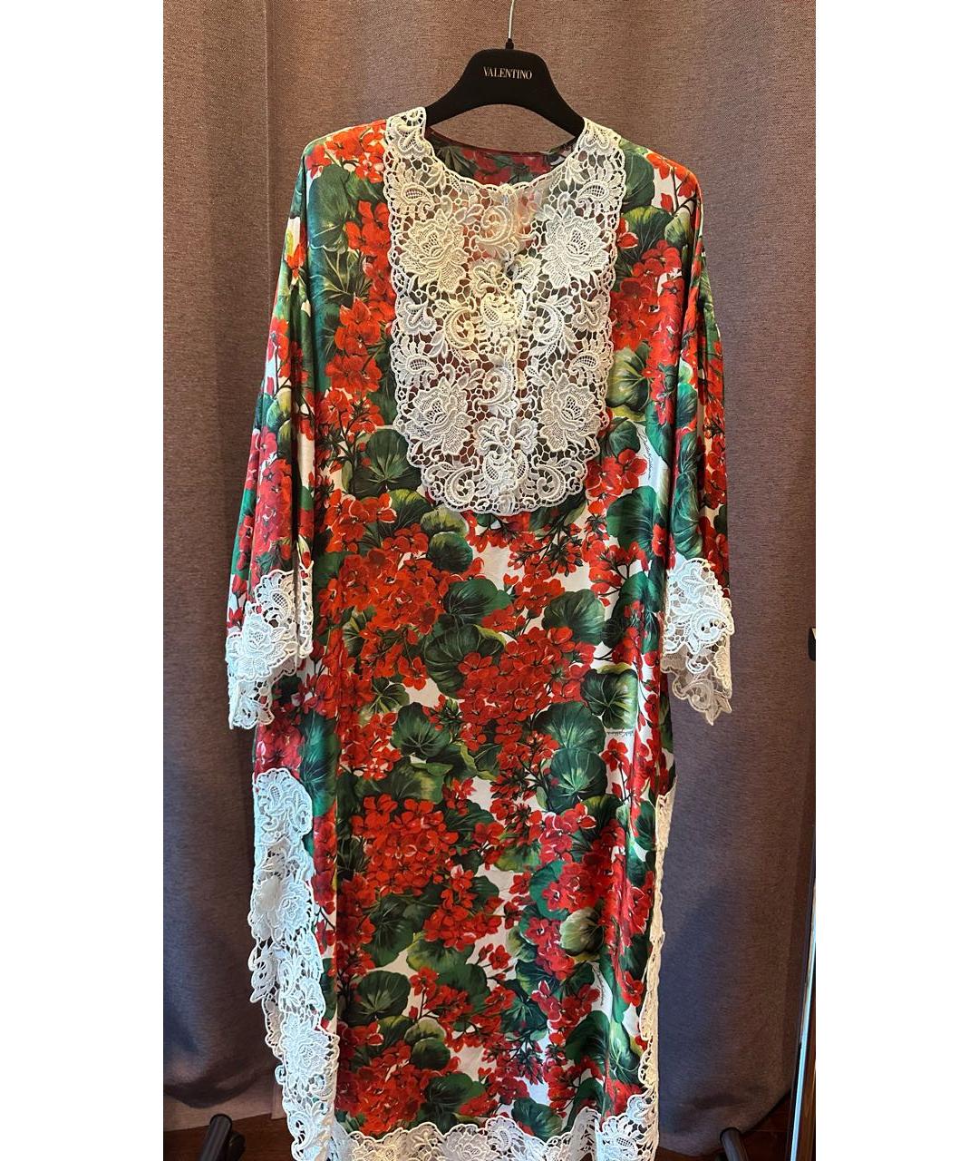 DOLCE&GABBANA Красное шелковое платье, фото 6