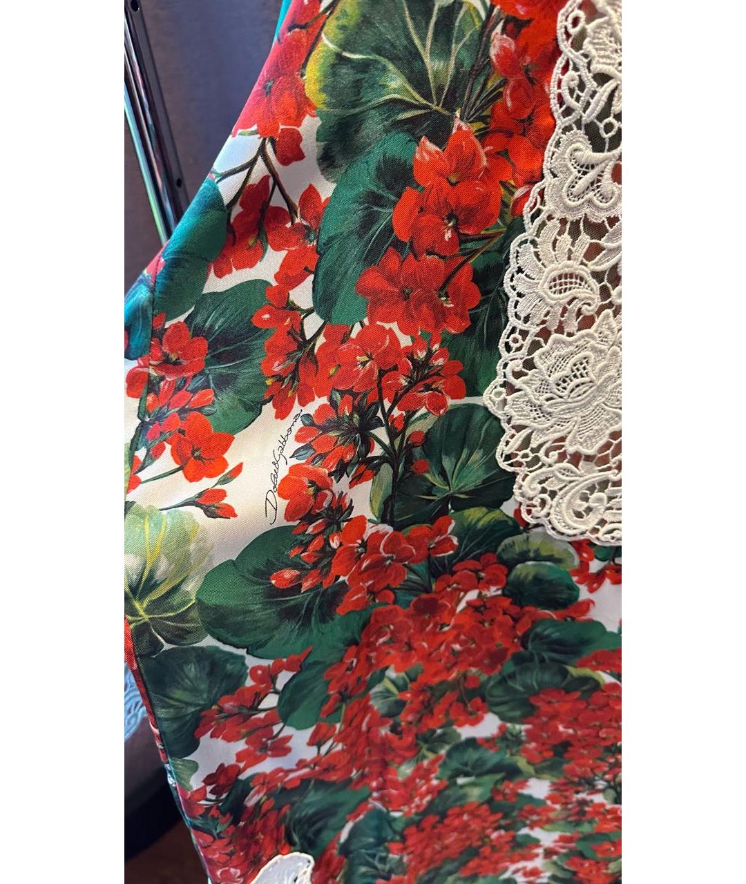 DOLCE&GABBANA Красное шелковое платье, фото 4