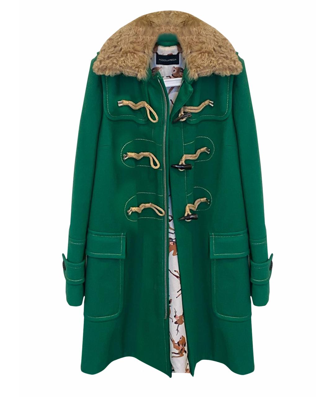 DSQUARED2 Зеленые кашемировое пальто, фото 1