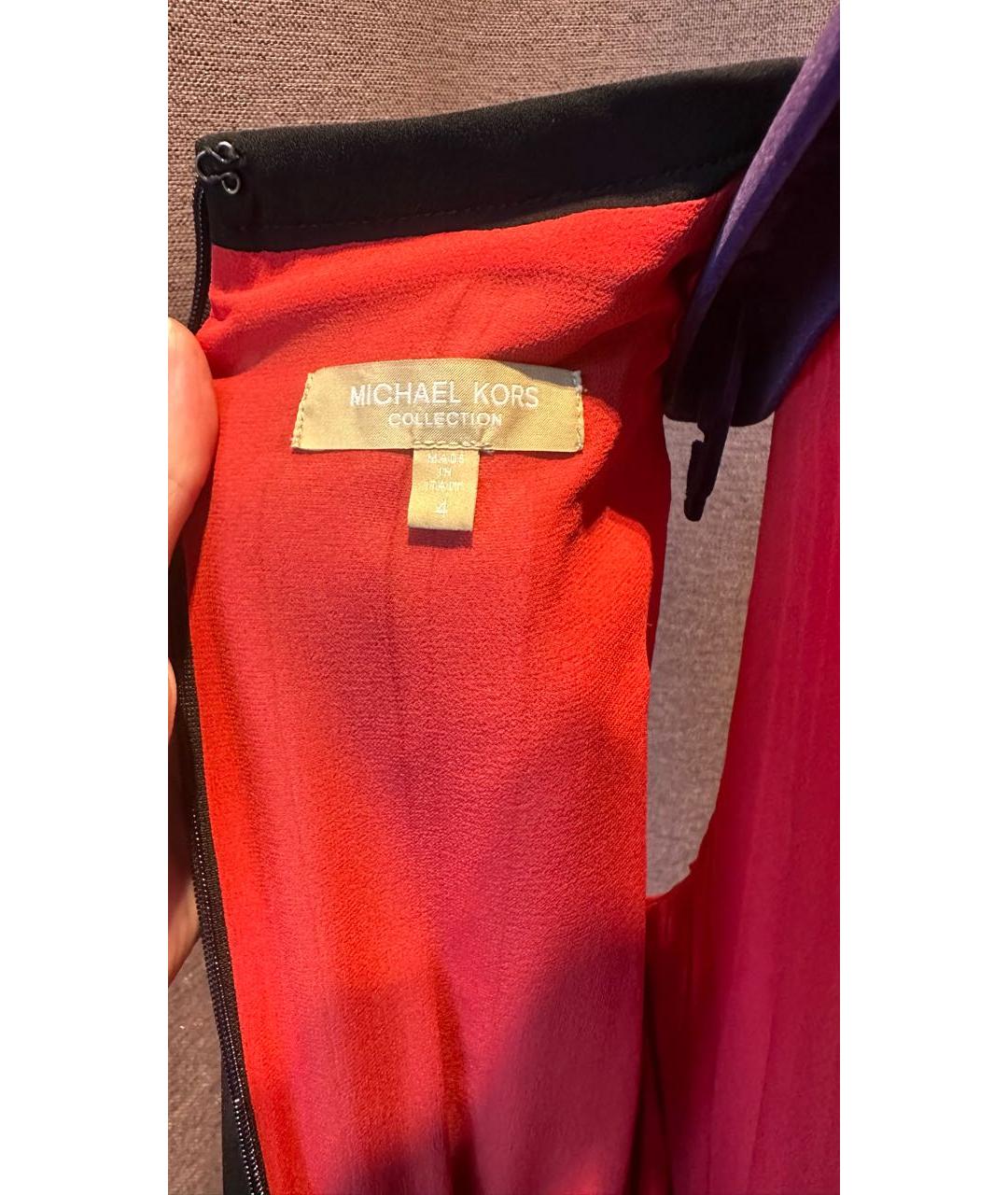 MICHAEL KORS COLLECTION Красное шелковое коктейльное платье, фото 4