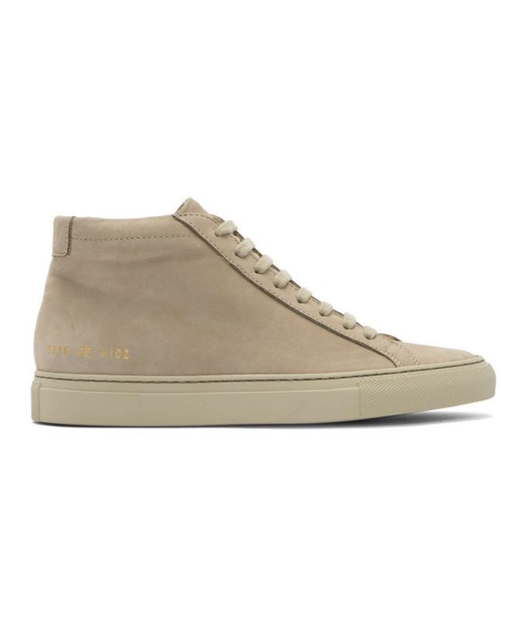 COMMON PROJECTS Бежевые кожаные кеды, фото 7