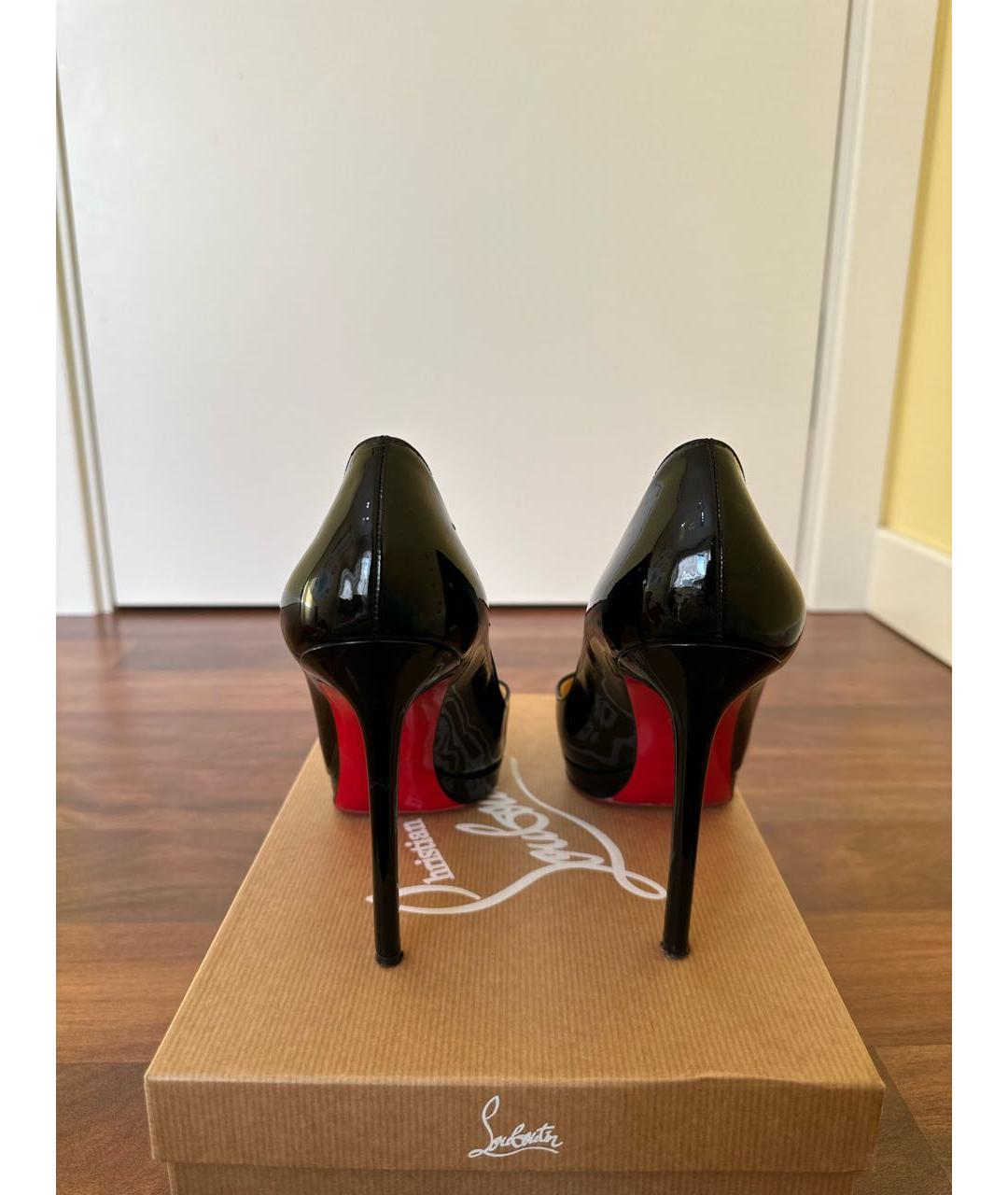 CHRISTIAN LOUBOUTIN Черные туфли из лакированной кожи, фото 4