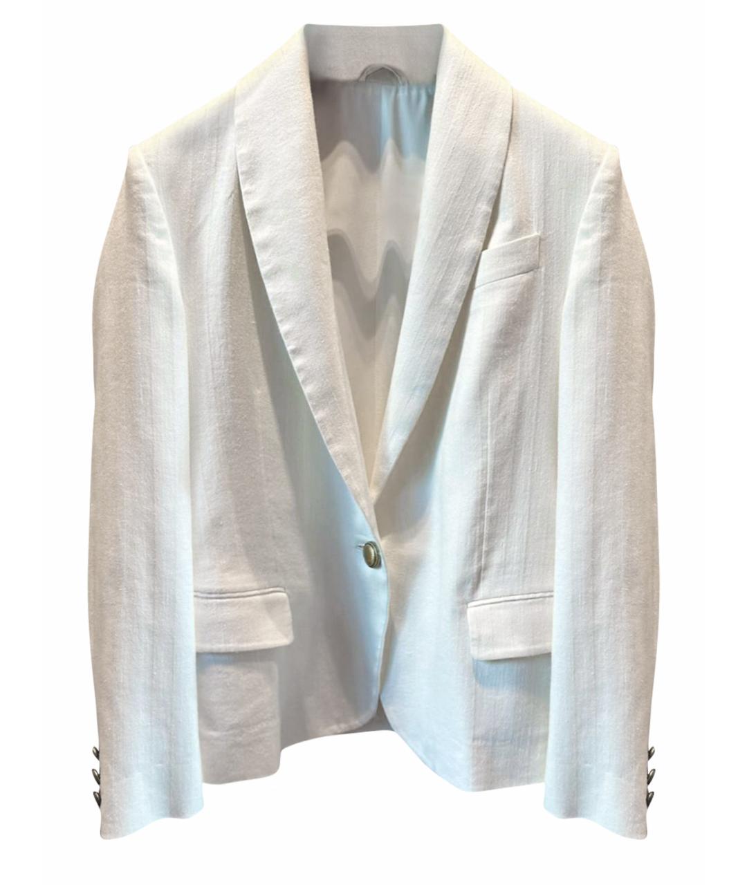 BRUNELLO CUCINELLI Белый хлопковый жакет/пиджак, фото 1