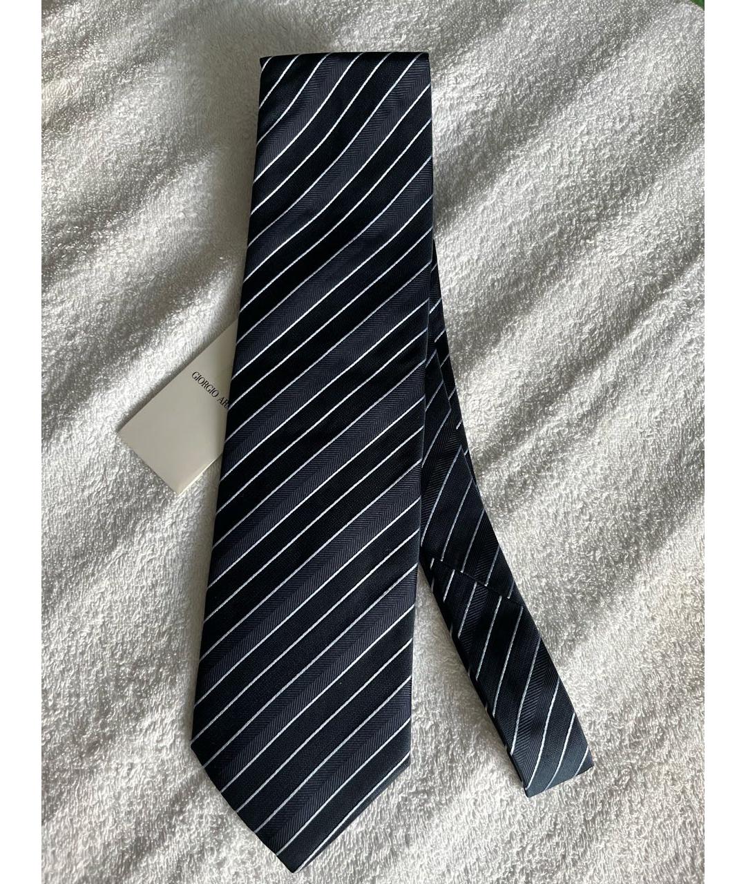 GIORGIO ARMANI Темно-синий шелковый галстук, фото 9