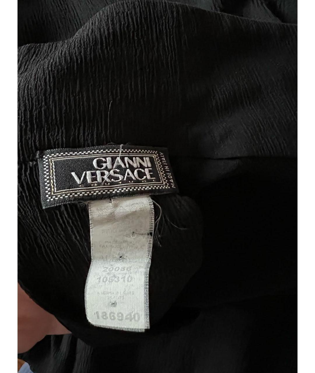 VERSACE VINTAGE Черное шифоновое вечернее платье, фото 3