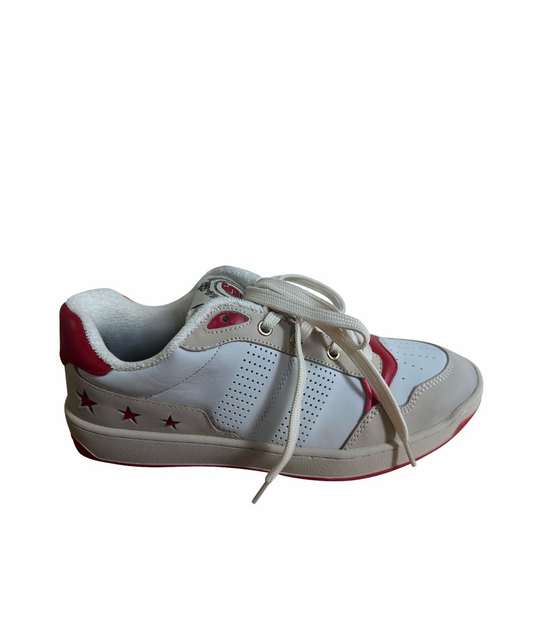 SANDRO Бежевые кожаные кроссовки, фото 1