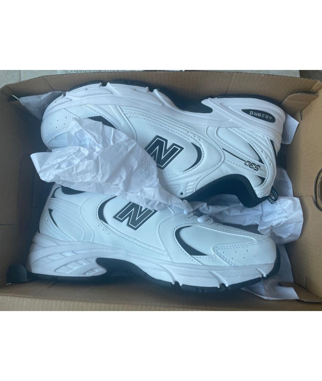 NEW BALANCE Белые кожаные кроссовки, фото 6