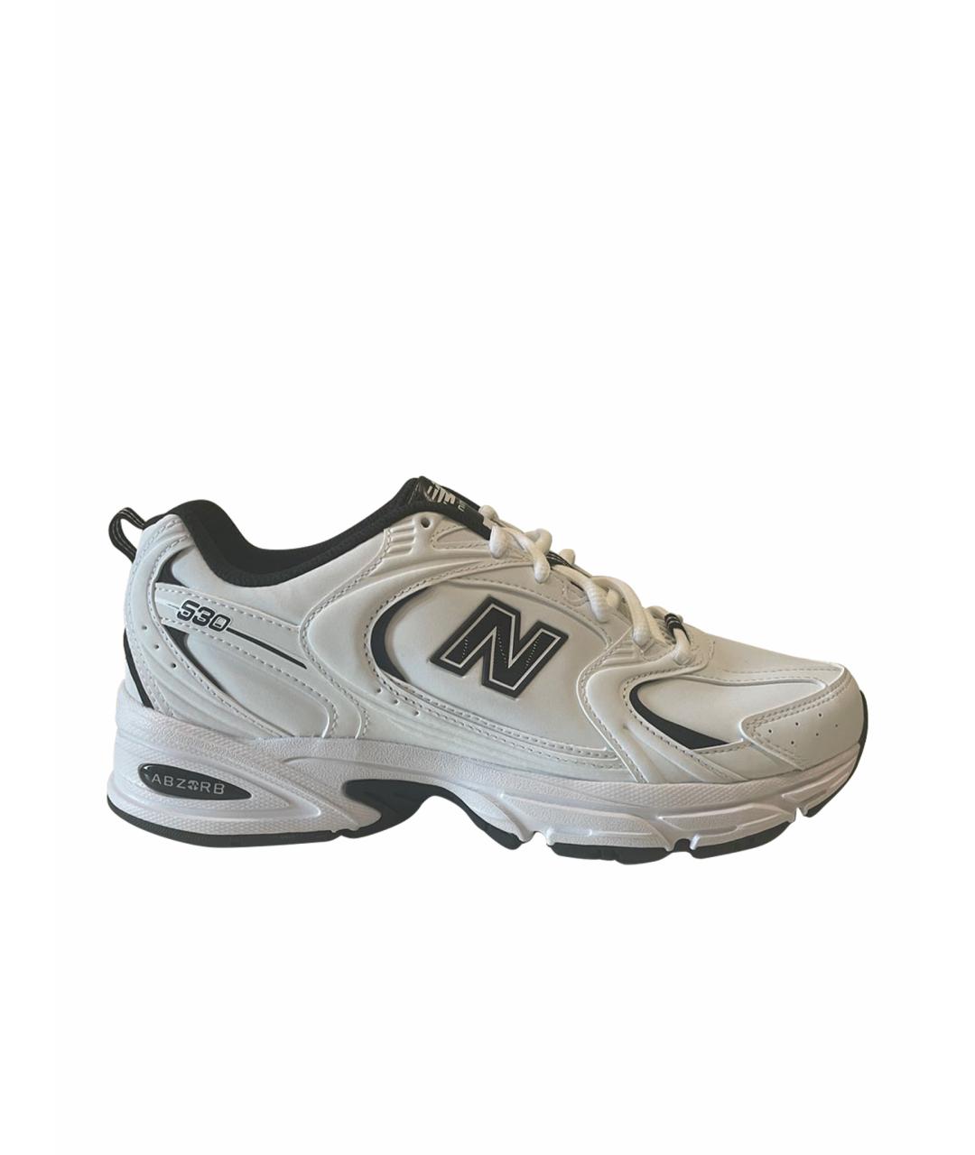NEW BALANCE Белые кожаные кроссовки, фото 1