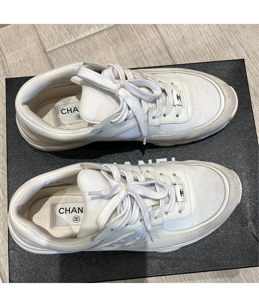 CHANEL Белые кроссовки, фото 4