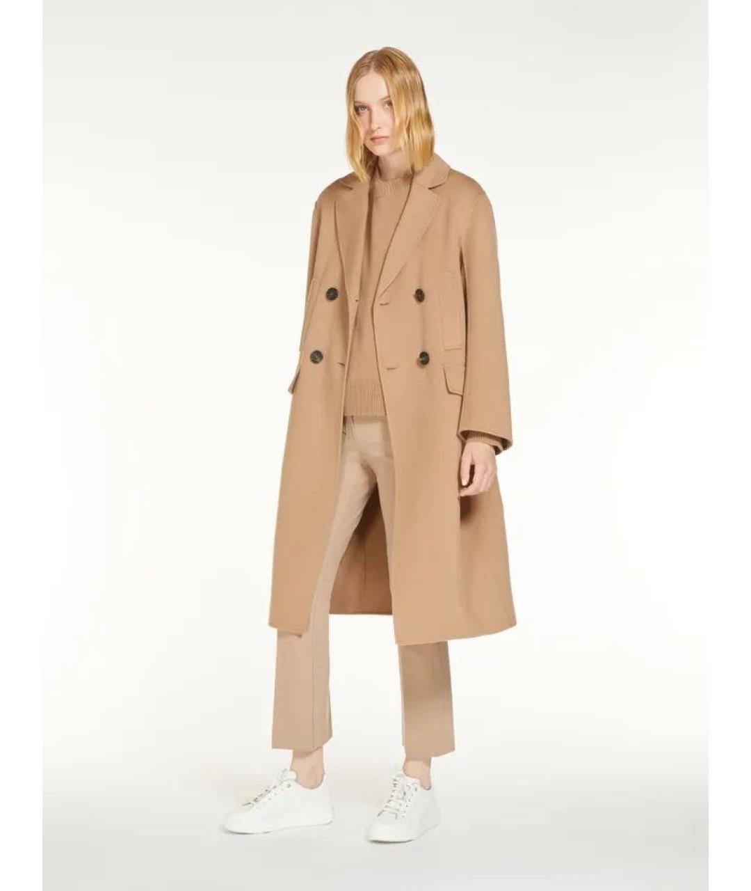 'S MAX MARA Бежевое пальто, фото 4